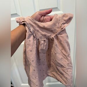 Zara Pink Baby Dress with Floral Pattern